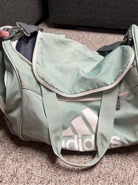 adidas Light Mint Green Gym Duffle with White Logo